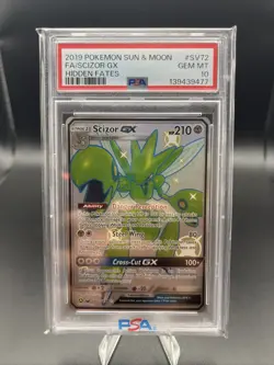 Scizor GX SV72/SV94 – Hidden Fates Shiny Vault – Full Art – Pokemon TCG – PSA 10 - Image 1