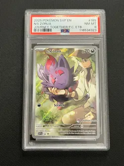 N's Zorua 189/159 Journey Together Pokemon Center Promo Pokemon PSA 8 New Cert - Image 1
