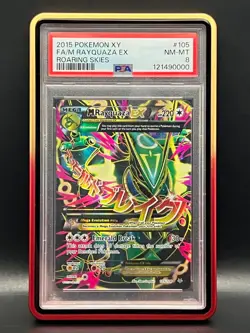 2015 Pokemon XY Roaring Skies- M RAYQUAZA EX #105 FULL ART ULTRA RARE- PSA 8 - Image 1