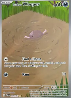 Pokemon Paldean Wooper Illustration Rare Holo 221/193 Sv02: Paldea Evolved - Image 1