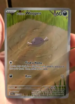 Pokemon Paldean Wooper Illustration Rare Holo 221/193 Sv02: Paldea Evolved - Image 4
