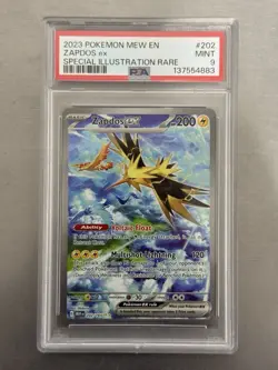 Pokemon Zapdos, SV:151, 202/165, Special Illustration Rare, PSA 9, 7 Day Auction - Image 1