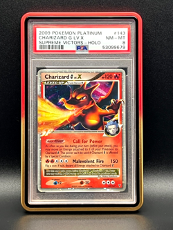 2009 Pokemon Platinum Supreme Victors-CHARIZARD G LV.X 143 ULTRA RARE HOLO PSA 8 - Image 1