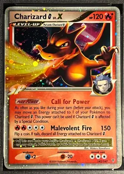 2009 Pokemon Platinum Supreme Victors-CHARIZARD G LV.X 143 ULTRA RARE HOLO PSA 8 - Image 4