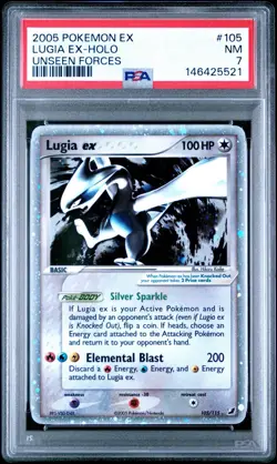 2005 POKEMON EX UNSEEN FORCES #105 LUGIA EX-HOLO | PSA 7 | NEW CERT | 💎🔥 - Image 1
