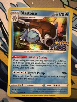 Blastoise 17/78 - Holo Rare - Pokemon TCG Pokemon Go - Near Mint - Image 1