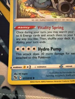 Blastoise 17/78 - Holo Rare - Pokemon TCG Pokemon Go - Near Mint - Image 5