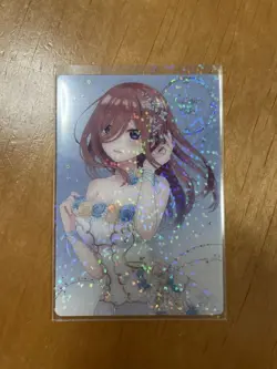 The Quintessential Quintuplets Chocolate Wafer Card Nakano Miku Bandai - Image 1