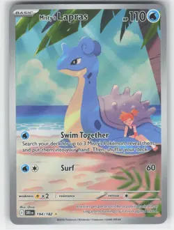 Misty’s Lapras Illustration Rare #194/182 Sv10: Destined Rivals English Pokemon - Image 1