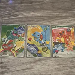 Pokemon TCG First Partner Illustration Collection Series 1 Kanto GEN 1 Starters - Image 1