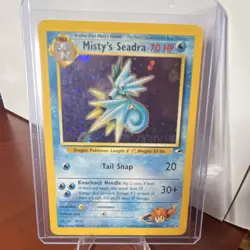 Pokemon Misty's Seadra Gym Heroes Prerelease Holo Rare Unlimited 9/132 English - Image 1