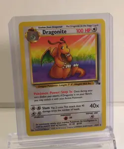 Dragonite 19/62 Fossil Rare 100 HP Stage 2 Regular Pokemon TCG Card English - Image 3