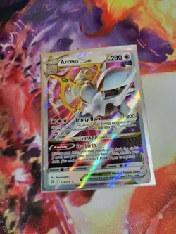 Arceus Vstar Ultra Rare Pokemon Brilliant Stars 123/172 - Image 1