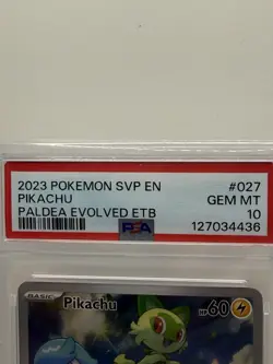 Pokemon TCG 2023 Pikachu SV: Scarlet & Violet Promo 027 Holo PSA 10 - Image 2