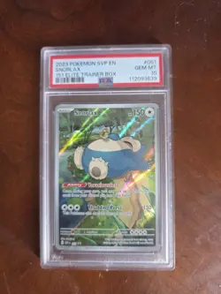 PSA 10 GEM MINT Snorlax SVP 051 Black Star Promo 151 ETB Pokemon 2023 - Image 1