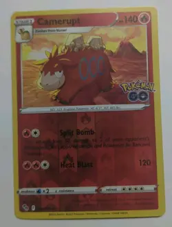 Pokemon GO - Camerupt # 014/078 Reverse Holo Rare Holo NM+ - Image 1