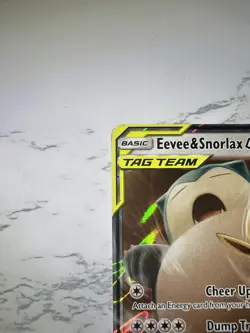 Pokemon TCG Eevee & Snorlax GX Holo Ultra Rare Card Sun and Moon Team Up 120/181 - Image 2