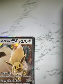 Pokemon TCG Eevee & Snorlax GX Holo Ultra Rare Card Sun and Moon Team Up 120/181 - Image 3