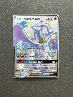 Pokemon TCG Reshiram GX SV51/SV94 Hidden Fates Shiny Vault Holo Rare Card MINT - Image 1