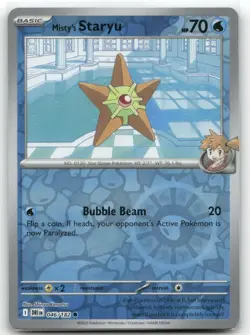 Misty's Staryu 046/182 Reverse Holo Destined Rivals Pokemon TCG - Image 1