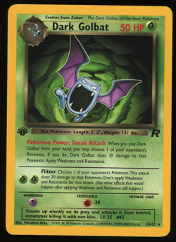 Pokemon 2000 1st Ed Team Rocket - Dark Golbat - Rare - 24 - Image 1