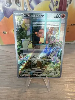 Pokemon TCG Obsidian Flames Charmander #044 Black Star Promo Full Art Holo NM - Image 1
