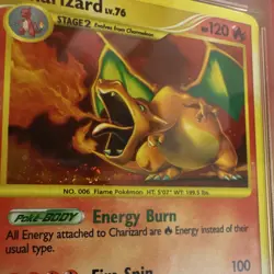 Pokemon Charizard Stormfront Holo 🌀SWIRL 🌀PSA 7 — GUARD INCLUDED - Image 4