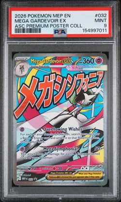 2026 POKEMON MEP EN-ME BLACK STAR PROMO #032 MEGA GARDEVOIR EX PSA 9 - Image 1