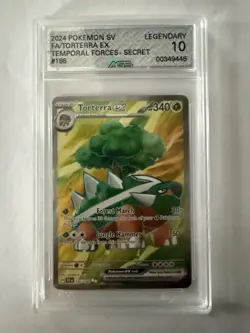 Pokemon Torterra EX Temporal Forces 185/162 Ultra Rare Holo AGS 10 Legendary - Image 1