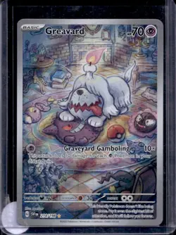 2023 Pokemon SV Greavard Illustration Rare #214/198 - Image 1