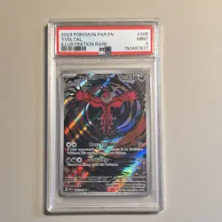 PSA MINT 9 Yveltal FA Illustration Rare 205/182 Pokemon TCG S&V Paradox Rift - Image 1