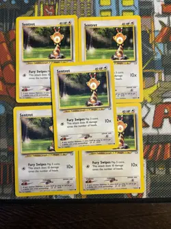 Pokemon TCG Sentret 71/111 Neo Genesis WOTC (x5) - Vintage - Set Of 5 💎🔥 - Image 3