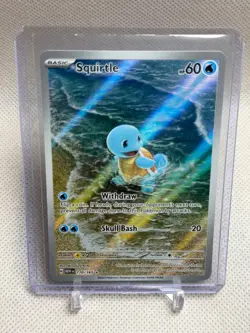 Pokemon Squirtle 170/165 Scarlet & Violet 151 Illustration Rare Holo - Image 1
