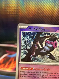 Pokemon TCG Prismatic Evolution Masterball Rare Holo Munkidori 44/131 - Image 5
