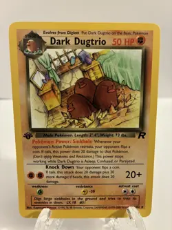 Pokemon Dark Dugtrio Team Rocket 1st Edition #23/82 Rare LP - Image 1