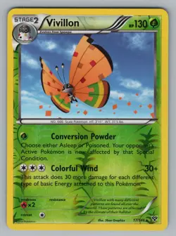 VIVILLON 17/146 HOLO R XY POKEMON REVERSE HOLO LP XY 2014 - Image 1
