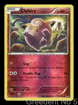 Clefairy 81/122 Common BREAKpoint Pokemon Reverse Holo Near Mint - Image 1