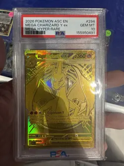 2026 POKEMON ASC EN-ASCENDED HEROES MEGA HYPER RARE MEGA CHARIZARD Y EX PSA 10 - Image 1