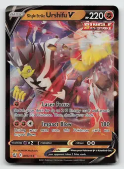 Single Strike Urshifu V 85/163 Battle Styles Ultra Rare Holo Pokemon TCG NM - Image 1