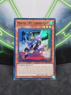 Yugioh Maliss P Chessy Cat CRBR-EN016 Super Rare 1st Edition NM - Image 1