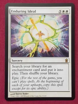 Magic The Gathering SAVIORS OF KAMIGAWA ENDURING IDEAL white card MTG - Image 1