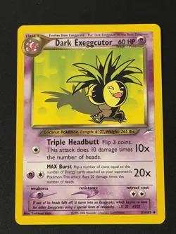 Pokemon Card - Dark Exeggcutor Neo Destiny 33/105 Uncommon - Image 1