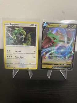 Rayquaza promo holo SWSH029 (LP+) & Rayquaza V - 2 (NM) Card lot - Image 1