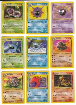 Pokemon Fossil COMPLETE SET Uncommon/Common Vintage WOTC 32 Card Lot MP-NM - Image 2