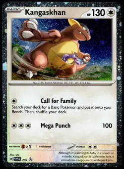 Pokemon TCG Kangaskhan SVP 202 2025 S&V Cosmos Holo Black Star Promo Card - LP - Image 1