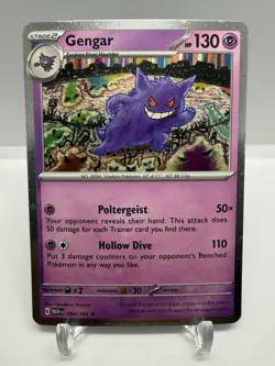 Pokemon Gengar TCG Holo Card 94/165 Scarlet & Violet 151 Cosmos Holo - Image 1
