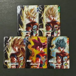 S5961 Complete Set of 5 Son Goku PUR Japanese Dragon Ball Divers Cards Vol.9 A26 - Image 2