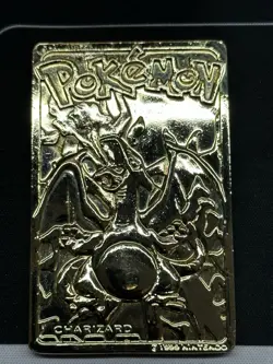 1999 Burger King Gold-Plated Pokemon Charizard Trading Card - Image 2