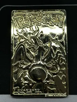 1999 Burger King Gold-Plated Pokemon Charizard Trading Card - Image 3