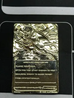 1999 Burger King Gold-Plated Pokemon Charizard Trading Card - Image 4